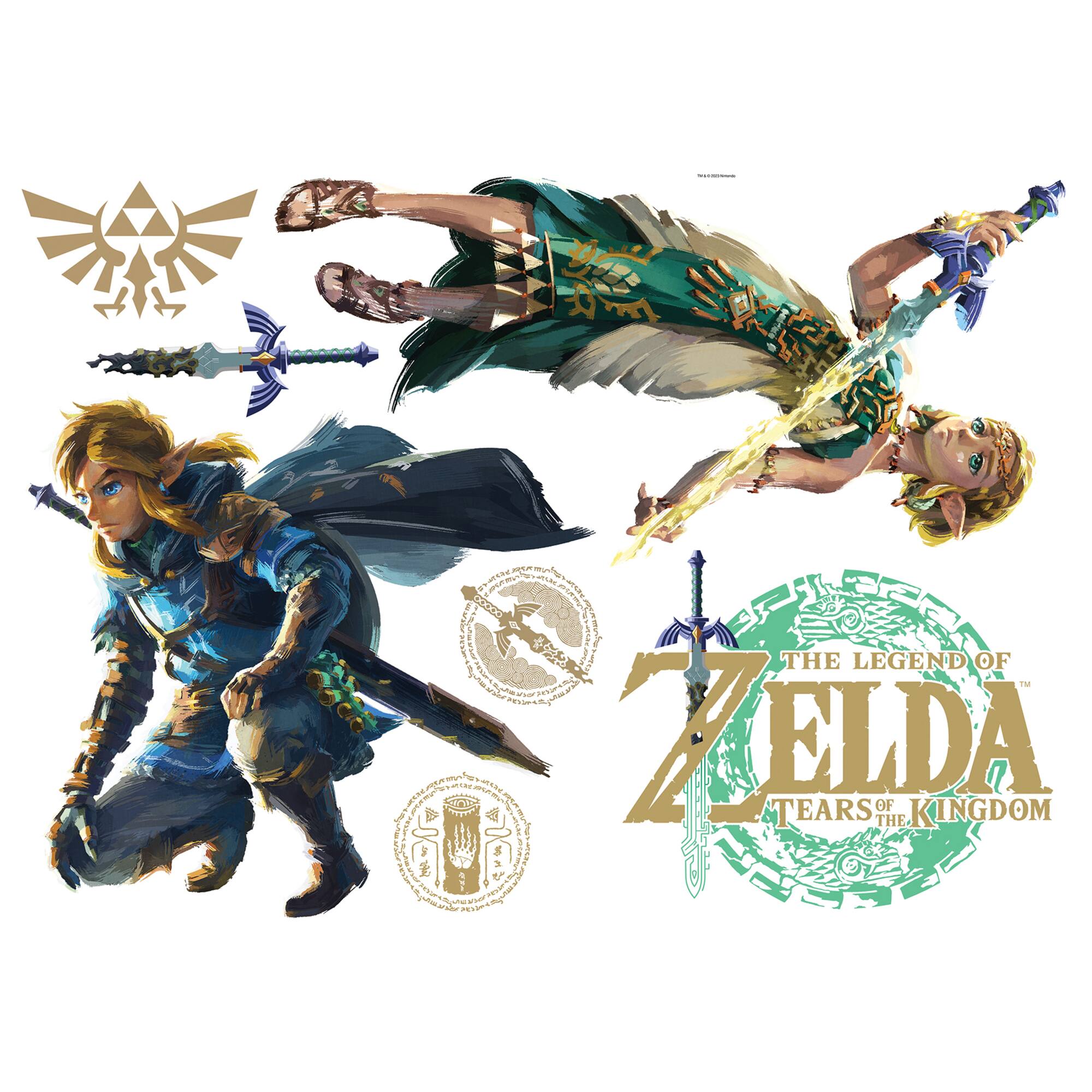 RoomMates The Legend of Zelda™: Tears of the Kingdom Zelda & Link Wall Decals
